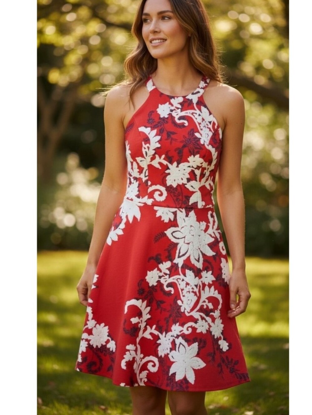 💥SALE💥 Trixxi Red Sleeveless Halter Mini Dress Sz. S